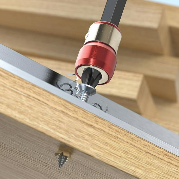 kkbbma under $5 Magnetic Screwdriver Bit, Screwdriver Bit Magnetizer Ring, Magnetic Screw Holder for Drill Bits, Tool Enhancement Magnetic Screwdriver Attachment, Hex Shank Power Bit Accessory