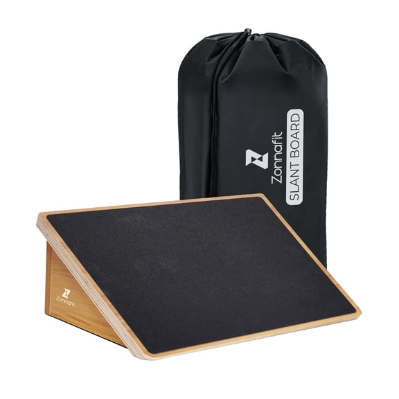 Zonnafit Slant Board for Calf Stretching, Calf Stretcher Slant Board, 1000 Lbs Weight Capacity Wooden Slant Board for Squats, Non-Slip Surface Calf Stretch Wedge Incline Board, Perfect for Knees