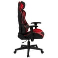 thumbnail image 4 of Flash Furniture X20 Reclining Gaming Chair Racing Office Ergonomic PC Adjustable Swivel Chair with Adjustable Lumbar Support, Black/Red LeatherSoft, 4 of 5