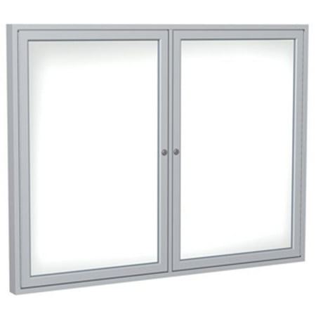 48 X 60 In 2 Door Bronze Aluminum Frame Enclosed Porcelain