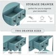 thumbnail image 3 of Tcbosik 60" Long Console Table with 4 Drawers and Open Storage Shelf, Modern Farmhouse Wooden Sofa Table for Living Room, Hallway, Entrance (Turquoise Green), 3 of 9
