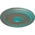 thumbnail image 3 of 31 1/8"OD x 1 1/2"P Carlsbad Ceiling Medallion (Fits Canopies up to 5 1/2"), Hand-Painted Copper Green Patina, 3 of 6