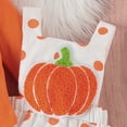 thumbnail image 6 of GYRATEDREAM Newborn Infant Girls Halloween Outfit Toddler Baby Ruffle Long Sleeve Pumpkin T-Shirt Top + Suspender Skirt 2Pcs Set for 0-18 Months, 6 of 8