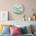 thumbnail image 3 of Wall Clock Green Ocean Waves Clocks PVC Silent Non-Ticking Battery Operated Decorative Ombre Beach Spray Round Clock for Home Living Room Kitchen Bedroom Office School Wall Decor 14 Inch, 3 of 9