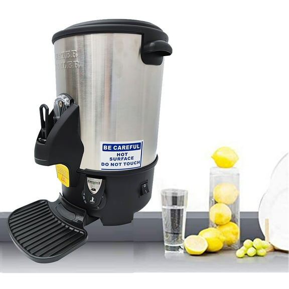 TECHTONGDA Hot Water Dispenser Commercial Home Stainless Steel Kettle Silver 6L