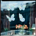 thumbnail image 6 of 16 Sheets 4 Styles Waterproof PVC Colored Laser Stained Window Film Static Stickers Electrostatic Window Stickers Rectangle Butterfly Pattern 330x830mm, 6 of 9