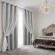 thumbnail image 4 of ddioayh Curtains Double Layer Blackout Thermal Insulated with Star Lace Design 84x52in for Bedroom and Living Room Adjustable Light Control, 4 of 6