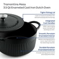 thumbnail image 6 of Tramontina Mesa 3.5 Qt Enameled Cast Iron Dutch Oven Black, 6 of 12