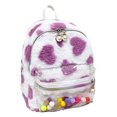 thumbnail image 1 of Mochilas linda de felpa con cremallera de perlaspatrón de amorpequeña para viajes (rosa) Likrtyny Para Estrenar, 1 of 2