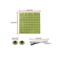 thumbnail image 3 of Corbata de lunares para hombres INSPIRE CHIC, juego de clip de corbata, gemelos y pañuelo de bolsillo para negocios y bodas, verde café, 3 of 6