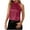 Summer Tops Hot Pink, variant on Womens Satin Halter Tops, Sleeveless Shirts for Women Summer Fashion Loose Fit Shiny Crewneck Tank Tops for Party