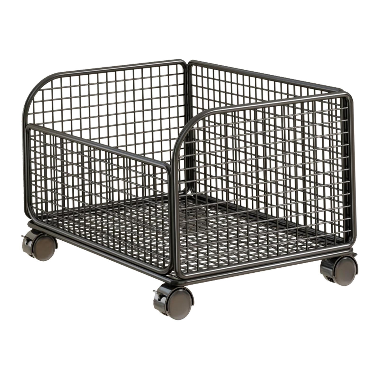 kowaku Rolling File Folder Cart,Mobile Utility Cart School with Lockable Wheels under Desk Storage Organizer for Bathroom Toiletries Black Single