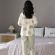 thumbnail image 4 of Pijamas de algodón para mujer, pantalones de manga larga, jersey, traje fino, traje doméstico de primavera y otoño, 4 of 5