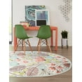 thumbnail image 3 of Unique Loom Whimsy Kids Collection Area Rug - Wildflowers (3' 3" x 5' 3" Oval Ivory/Light Blue), 3 of 9