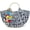 Blue White, variant on Women Straw Bag Large Woven Tote Bag with Pendant Round Handle Tote Retro Purse Hobo Summer Beach Handbag