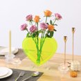 thumbnail image 4 of Heart Vase, Acrylic Flower Vase, Hangable Wall Vase, Green Aesthetic Vase for Decor, Modern Decorative Vase for Wedding, Living Room, Bedroom, Table, Office, Housewarming Gift(Neon Green), 4 of 7