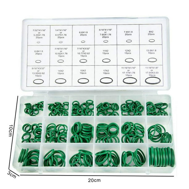 Juntas Tóricas De Goma Para Aire Acondicionado, Herramientas De Reparación De Automóviles, Juegos De Anillos Refrigerantes De Aire Acondicionado De Goma, Herramientas Para,270 Uds. 18 Tamaños Eigraketly VI005377-00