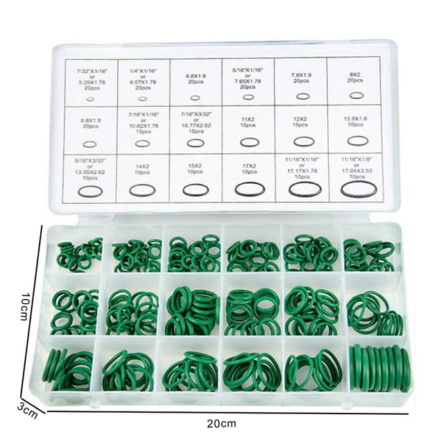 Juntas Tóricas De Goma Para Aire Acondicionado, Herramientas De Reparación De Automóviles, Juegos De Anillos Refrigerantes De Aire Acondicionado De Goma, Herramientas Para,270 Uds. 18 Tamaños matsuzay VI005377-00