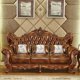 thumbnail image 4 of Antique Dark European Leather Sofa First Layer Cowhide Villa Large Living Room Solid Wood Carved Sofas Modernos Para Sala My Lux Decor Round, 4 of 7