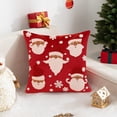 thumbnail image 1 of 18x18 in cottons embroidered Christmas pillow cover for winter decor beds sofas cushions cars lights up festive atmospheres, 1 of 6