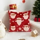 thumbnail image 1 of Decoraciones navideñas, adornos navideños, funda de almohada navideña bordada de algodón de 18 x 18 pulgadas para decoración de invierno, camas, sofás, cojines, autos, ilumina ambientes festivos, fund, 1 of 6