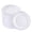 6.25Inch-100pcs-Silver, variant on 100Pieces Gold Plastic Plates - 6.25inch White with Gold Rim Disposable Salad/Dessert/Appetizer/Small Cake Plates Premium Hard - Ideal for Wedding