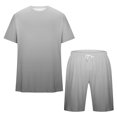 thumbnail image 6 of UVEASISHA Mens Sweat Suit 2 Piece Shorts,Two Piece Tracksuit for Men Fashion Gradient Print Outfits Summer Short Sleeve Muscle Workout Short Sets wiith Pockets and Drawstring Sales Today, 6 of 6
