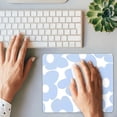 thumbnail image 5 of Cute Retro Blue Floral Mouse Pad Aesthetic Desk Accessories, NonSlip Rubber Base, Square Office Computer Mousepad, Perfect for Wireless Mouse, Home Office Decor, 9.5x7.9 Inch, 5 of 6