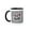 Black/White, variant on 3drose, Honey Bee Feeding on White Flowers, 15oz Mug