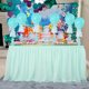 thumbnail image 1 of Falda de mesa de tul hecha a mano, mantel decorativo, mantel rectangular, 1 of 8