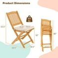 thumbnail image 2 of QISHENSHUI 2 Pieces Folding Outdoor Dining Chairs, Acacia Wood Patio Chairs with Soft Cushions, Slatted Backrests and Seats, Outdoor Chairs for Porch, Balcony, Deck and Yard (One-Size,Beige,2), 2 of 8