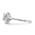 thumbnail image 4 of Solid 14k White Gold White Topaz Diamond Engagement Ring Size 6 (.02 cttw.), 4 of 6