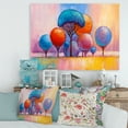 thumbnail image 2 of Autumn Colorful Fantasy Trees II 32 in x 16 in Painting Canvas Art Print, by Designart, 2 of 4
