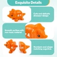 thumbnail image 5 of Juguetes de dinosaurios para contar números a juego con números 1, 2 y 3 de doble cara, aprendizaje preescolar, clasificación sensorial, juegos educativos de juguetes Montessori para niños pequeños de, 5 of 5