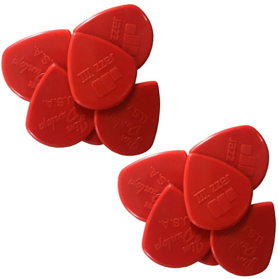 Dunlop Guitar Picks Red Nylon Jazz III 12 Picks 47P3N