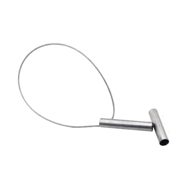 Dispositivo de control para atrapar cerdos con soporte de acero inoxidable y cable de alambre. plata