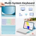 thumbnail image 3 of For Galaxy A9 Plus 5G Keyboard Tablet Case Transform Your Tablet into a Laptop with Keyboard and Mouse, 3 of 7