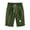 Olive Green, variant on Lovskoo 2024 Shorts for Women Solid Color Cotton Linen Trendy Printed Elastic Waist Pants Drawstring Shorts Black 2XL