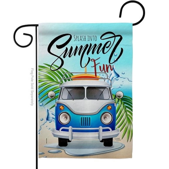 Breeze Decor G156115-BO Splash Into Summertime Fun & Sun 13 x 18.5 in. Double-Sided Decorative Vertical Garden Flags for House Decoration Banner Yard Gift
