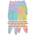 thumbnail image 2 of ToBeInStyle Babys 4-Pack Casual Ultra-Soft Cotton Infant Footed Pants - Pastel - 6-9 Months Old, 2 of 7