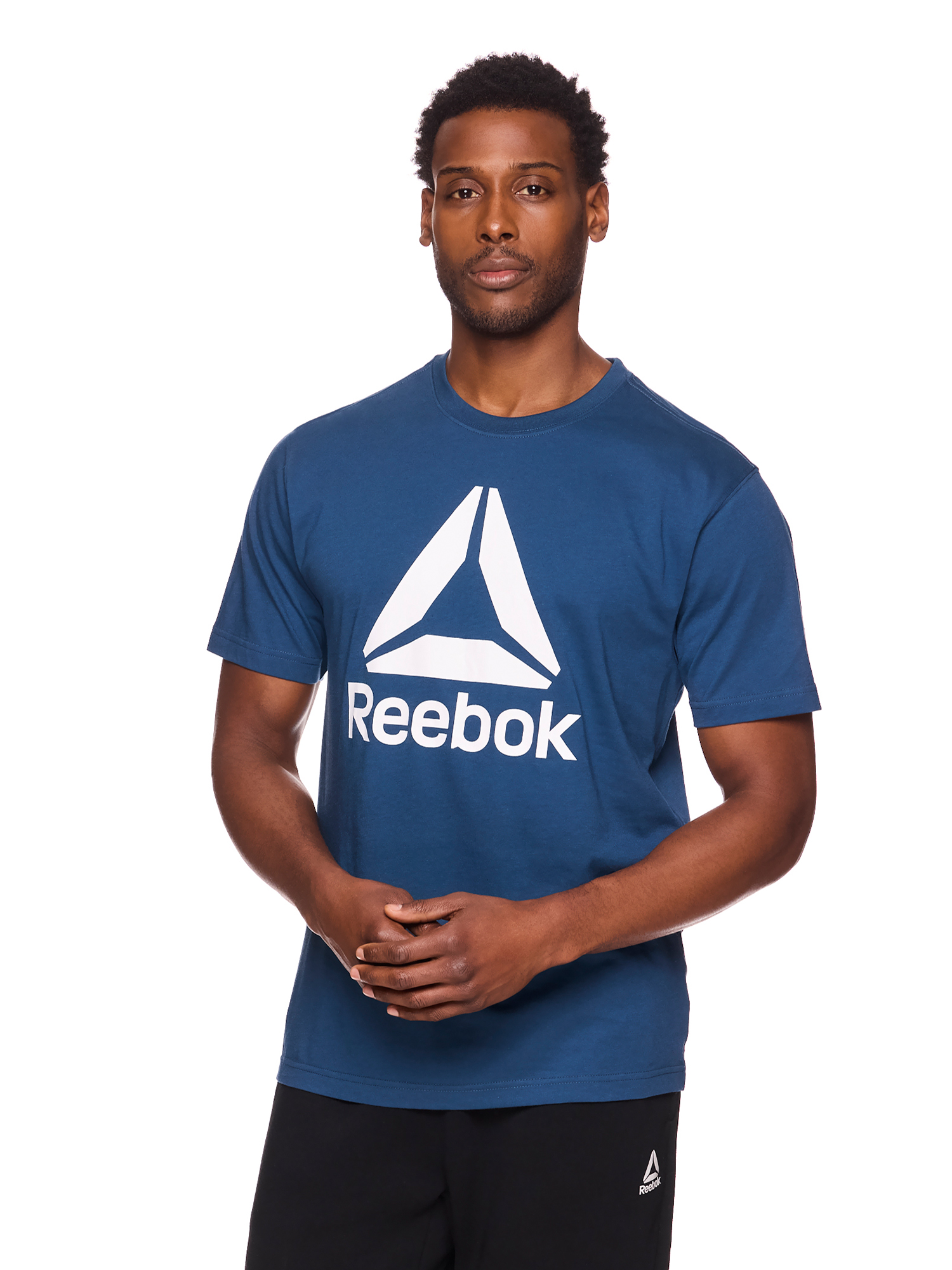Reebok Men's and Big Men's Delta Big Logo Graphic Short Sleeve Tee, up to Sizes 3XL