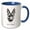 Blue/White, variant on 3drose, Cute German Shepherd Dog Portrait. a Gift for Dog and Breed Lovers, 11oz Mug