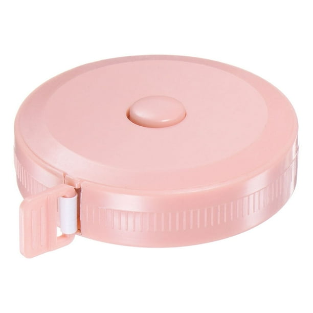 Métrica Cinta 2M/78 Pulgadas Redondo Retráctil Sastres Métrica Cinta Bolsillo Tamaño para Cuerpo, Tela, Costura y Manualidades Medidas, Rosa