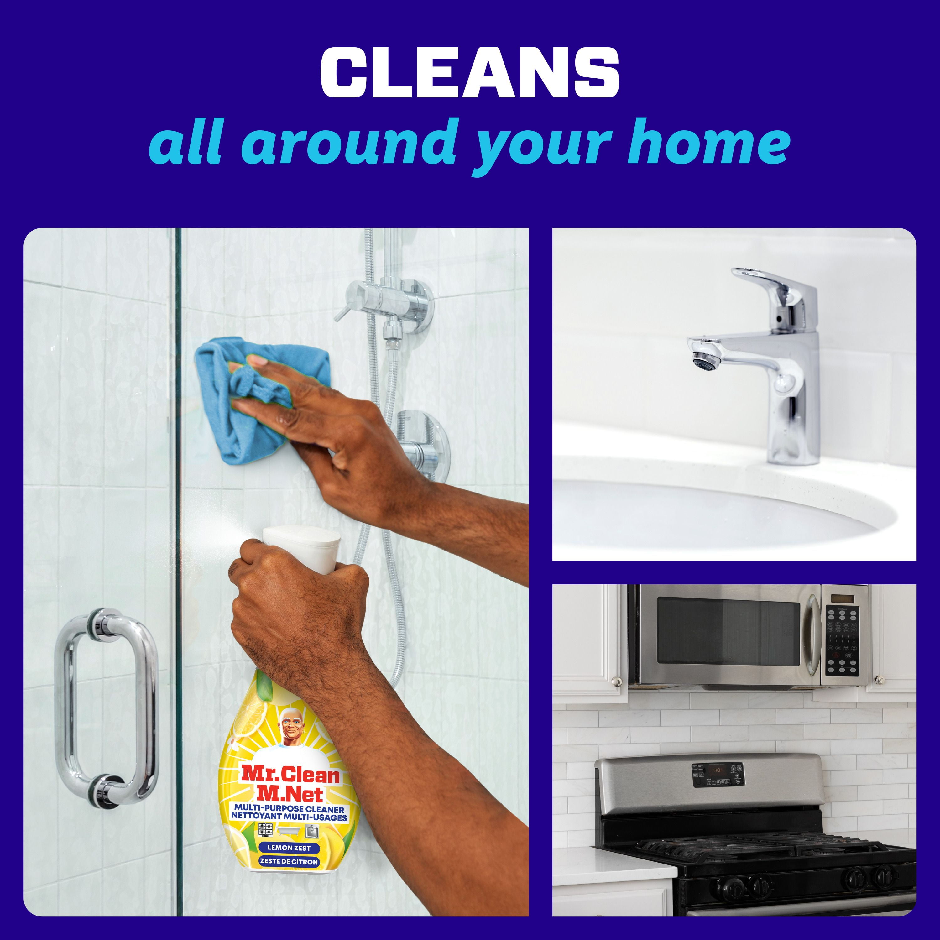 Mr. Clean Clean Freak All Purpose Cleaner Spray, Multi-Surface Cleaning, Lemon Zest Scent, 473 mL