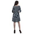 thumbnail image 5 of Moomaya Georgette Printed 3/4 Sleeve V-Neck Casual Short Length Dress For Women, 5 of 6