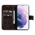 thumbnail image 7 of SaniMore for Samsung Galaxy S23 Case with Card Holder, Embossed Magnetic Wallet Soft TPU + PU Leather Cover with Practical Bracket + Detachable Hand Strap Shockproof Protective Shell, Brown, 7 of 7