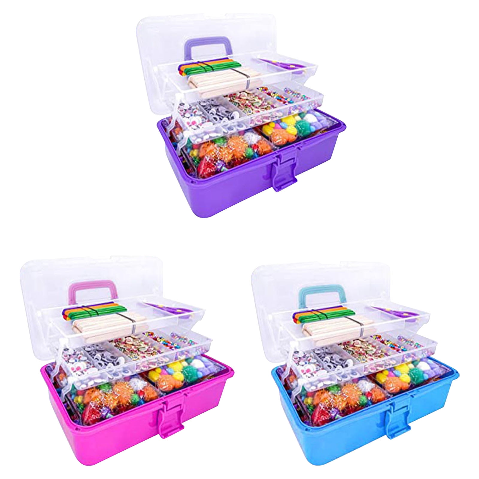 Arts and Crafts Kit for Kids Ages 2-4 Kids Art Set Craft Kits, DIY Tote Box Children’s Gift Set with Complete Art Supplies for Toddler Creative Play