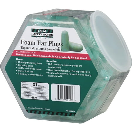 

100 Pairs Foam Earplugs in Counter Dispenser