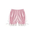 thumbnail image 5 of Haitryli Kids Girls Ruffle Bloomer Shorts Lace Up Safety Short Under Party Dress Dance Short Boyshort Pink 5-6, 5 of 7