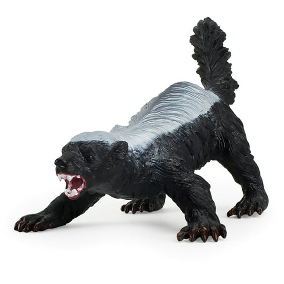 Kripyery Honey Badger Figurine Realistic Simulation Wild Animal PVC Miniature Honey Badger Educational Toy for Kids